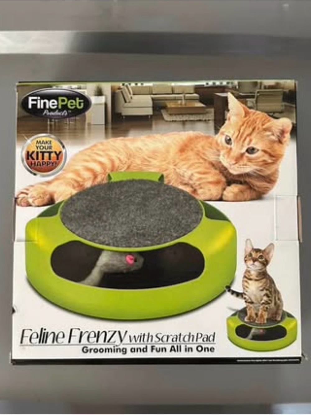 FinePet Feline Frenzy Cat Scratcher Toy — Green
